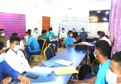 تأهيل العمال الصحيين في مستشفى القطن بحضرموت لمكافحة العدوى