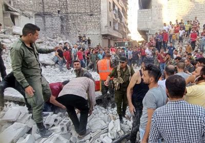 مصرع 10 أشخاص في انهيار مبنى بحلب