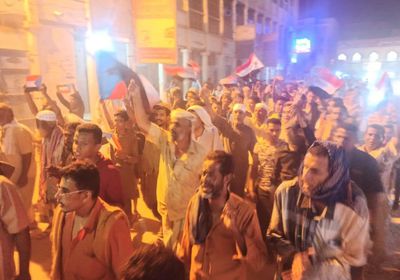 جماهير القطن تندد بوجود مليشيا الإخوان في وادي حضرموت (صور)