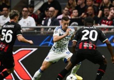 ميلان يتقدم بهدف على دينامو زغرب بالشوط الأول