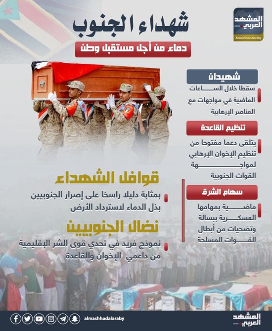شهداء الجنوب.. دماء من أجل مستقبل وطن (إنفوجراف)