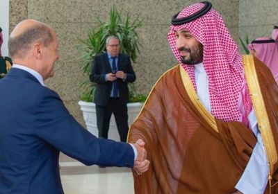 ولي عهد السعودية يستقبل مستشار ألمانيا