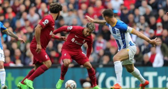 نتيجة مباراة ليفربول وبرايتون بالدوري الإنجليزي