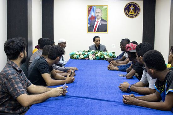 رئيس شبابية الانتقالي يستقبل بعثة ملاكمي وادي حضرموت