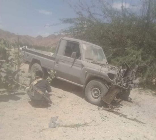 عناصر إرهابية تستهدف قوة لدفاع شبوة بعبوة ناسفة