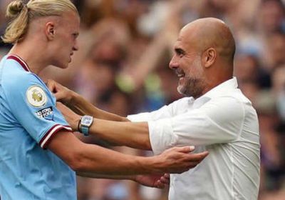 جوارديولا يكشف أسباب استبعاد هالاند أمام كوبنهاجن