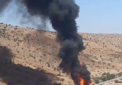 جراء حادث.. انفجار قاطرة غاز في حبان