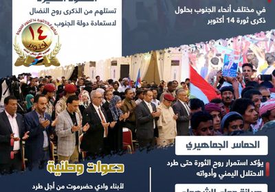 14 أكتوبر.. الجنوب على الدرب (إنفوجراف)