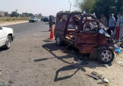 مصرع 4 أشخاص في حادث مروري مروع بصعيد مصر
