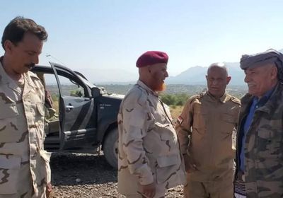 رئيس انتقالي الضالع يتفقد الأوضاع على الجبهات