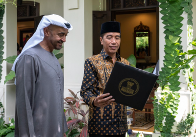 رئيس الإمارات يبحث مع نظيره الإندونيسي تعزيز العلاقات