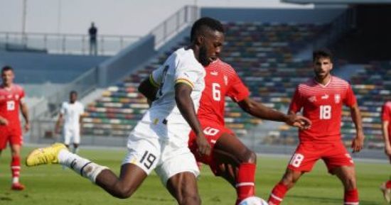غانا تتعادل سلبيًا بالشوط الأول مع سويسرا
