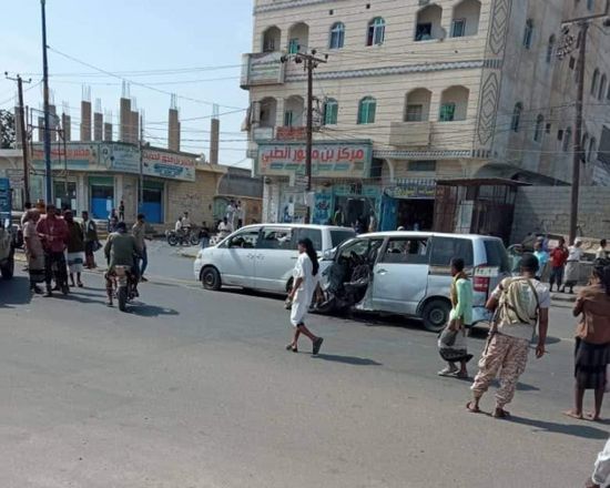 انفجار سيارة ضابط شرطة في الحوطة