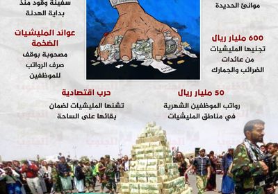 إيرادات مليارية يبتلعها الحوثيون (إنفوجراف)