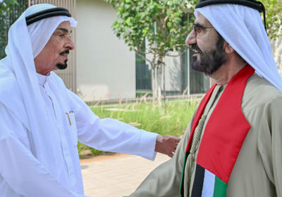 محمد بن راشد يبحث مع حاكم عجمان عدد من القضايا