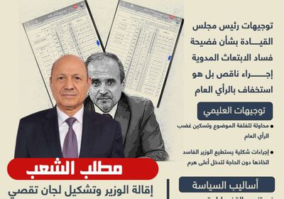 توجيهات العليمي.. إجراءات شكلية واستخاف بالرأي العام (إنفوجراف)