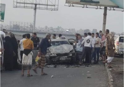حالتا وفاة بحادث مروري على خط الجسر في عدن