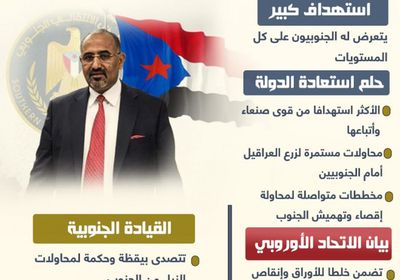 استعادة الدولة.. قضية عادلة يحميها الانتقالي (إنفوجراف)