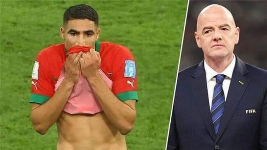 أشرف حكيمي يدخل في مشادة كلامية مع رئيس "فيفا"