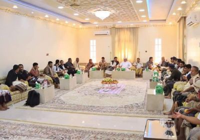 بن عفرار يستقبل قيادة انتقالي شبوة في الغيضة