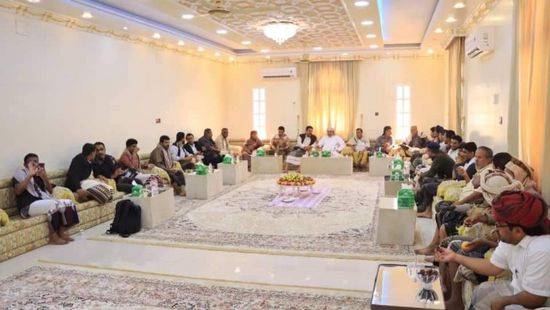 بن عفرار يستقبل قيادة انتقالي شبوة في الغيضة