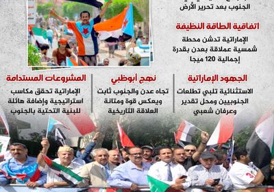 الإمارات والجنوب.. من التحرير للتعمير (إنفوجراف)