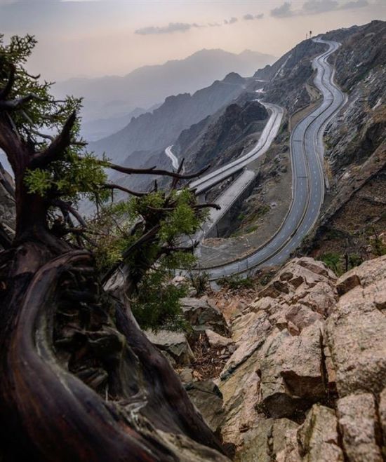 إغلاق طريق الهدا في السعودية بسبب الأمطار