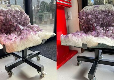 شركة يابانية تصنع كرسي مكتب من الأحجار الكريمة