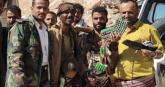 ألوية العمالقة تدمر مسيرة حوثية بسماء حريب