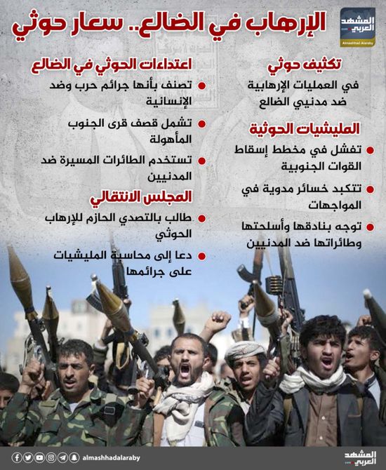 الإرهاب في الضالع.. سعار حوثي (إنفوجراف)
