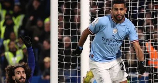 السيتي يتقدم على تشيلسي بثلاثية في الشوط الأول