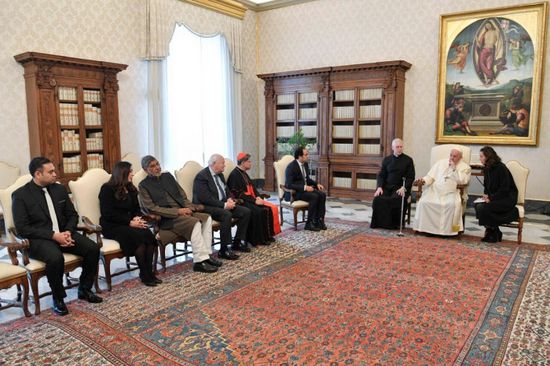 البابا فرنسيس يلتقي لجنة تحكيم جائزة زايد للأخوة الإنسانية