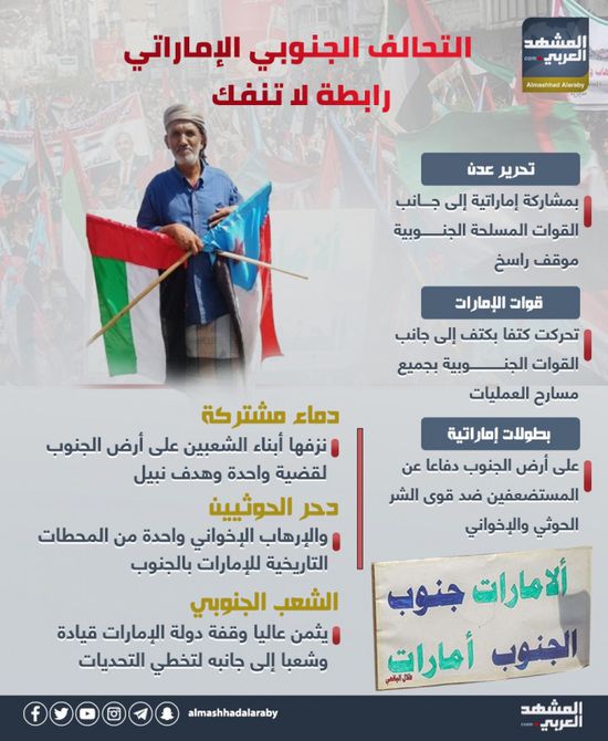 التحالف الجنوبي الإماراتي.. رابطة لا تنفك (إنفوجراف)