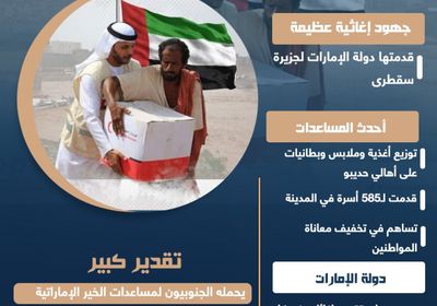 عطاءات تملأ حديبو.. شكرا إمارات الخير (إنفوجراف)