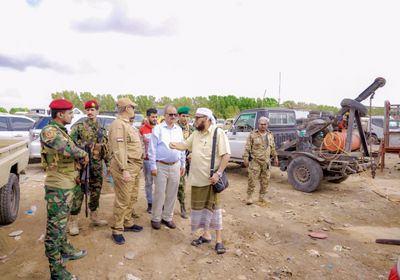 قيادات الانتقالي تتفقد الورشة المركزية للقوات الجنوبية