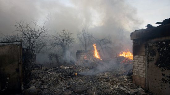 معارك عنيفة في فوهليدار بأوكرانيا