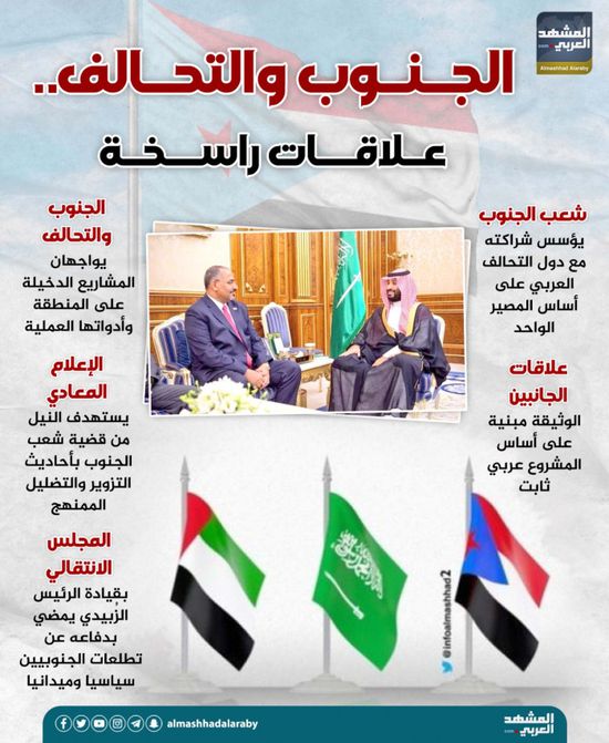 الجنوب والتحالف.. علاقات راسخة (إنفوجراف)