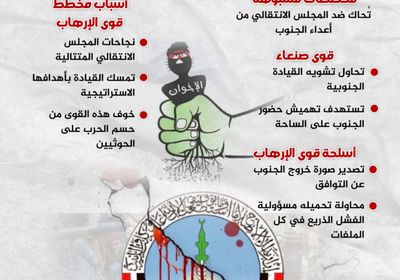 أسباب السعار الإخواني على المجلس الانتقالي (إنفوجراف)