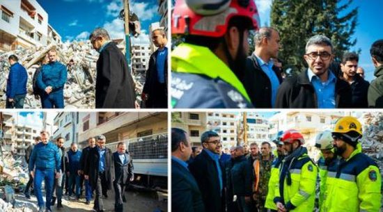 عبدالله بن زايد يتفقد المناطق المتأثرة بالزلزال في تركيا