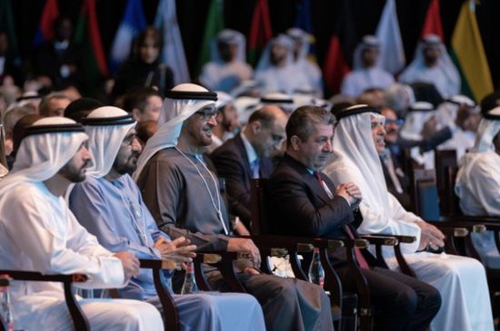 محمد بن زايد يشهد جلسة لمديرة صندوق النقد في قمة الحكومات بدبي