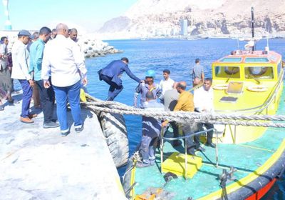 لجنة وزارية تتفقد موقع توسعة رصيف المكلا