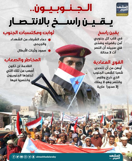 الجنوبيون.. يقين راسخ بالانتصار (إنفوجراف)