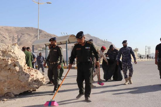 أمن ساحل حضرموت يتبنى حملة أسبوع النظافة