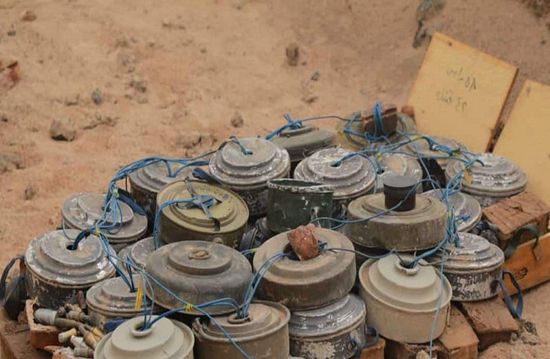 مسام يعلن نزع 4811 لغما وعبوة ناسفة في شهر