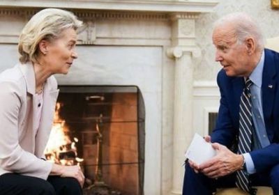 بايدن ودير لايين يجددان التزامهما دعم أوكرانيا