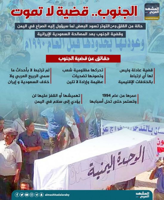 الجنوب.. قضية لا تموت (إنفوجراف)