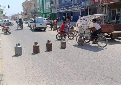 احتجاجات في الشحر على انعدام الغاز المنزلي