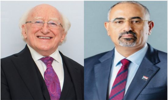 رئيس الانتقالي يهنئ القيادة الأيرلندية باليوم الوطني لبلادها