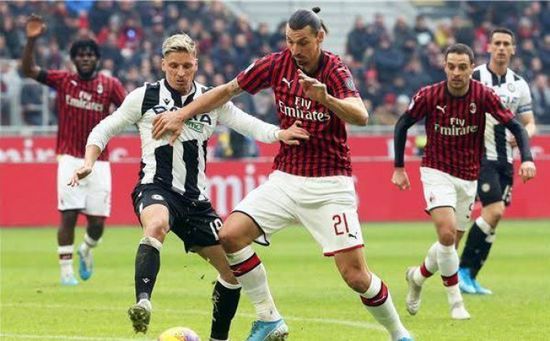 أودينيزي يحقق فوزًا مثيرًا على ميلان بثلاثية
