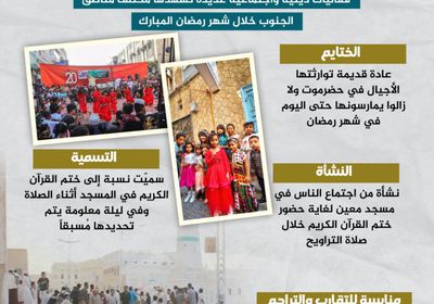 الختايم.. عادة رمضانية متوارثة بحضرموت (إنفوجراف)